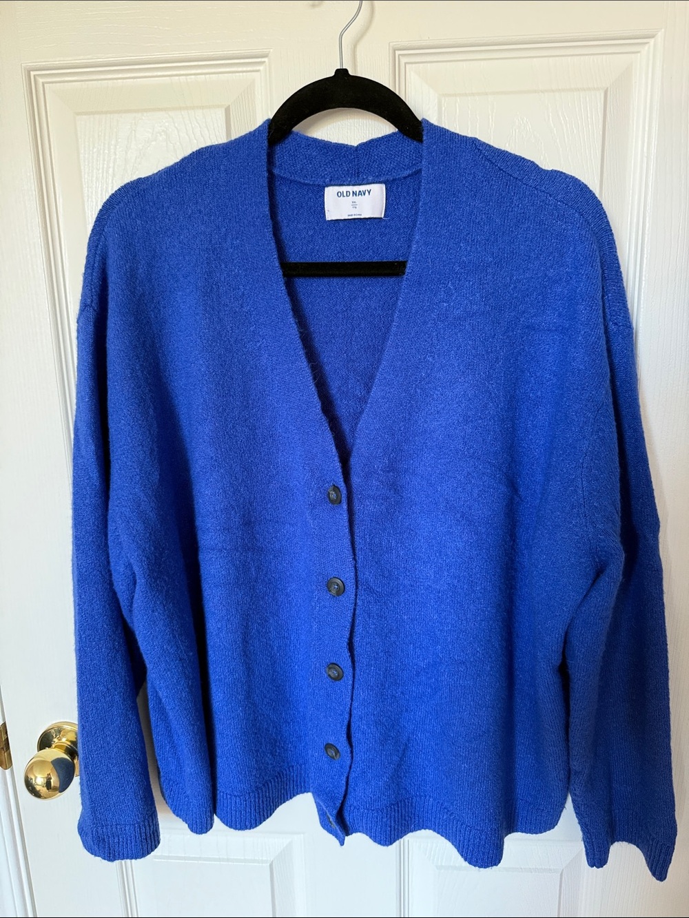 Old Navy Blue Women's V‑Neck Button Cardigan